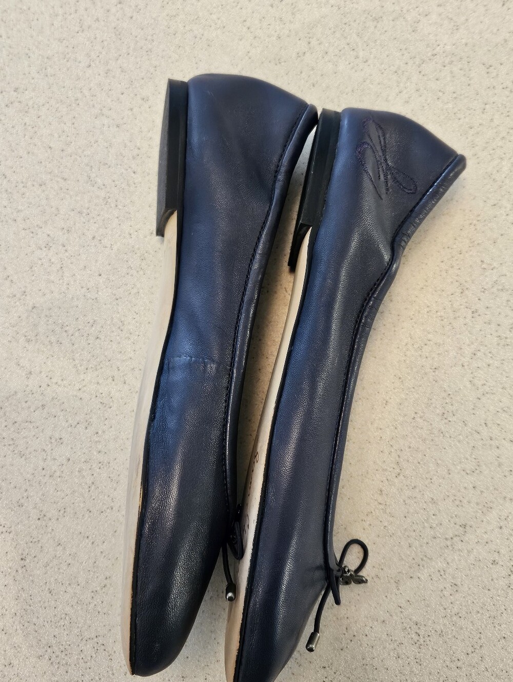 Sam Edelmen Felicia Ballet Flat Navy Blue Leather SZ 6 Slip On Style #EC0229395 - Picture 9 of 10